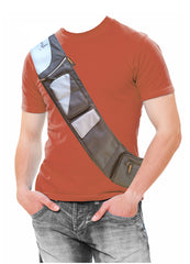 CrossPaq Black / Gray (New Model) Your Everyday Pack To Carry Your Wallet, Mobile, Keys, Coins, Glasses, Passport, Checkbook, Business Cards and more (Carry One, Carry All) - Black Color